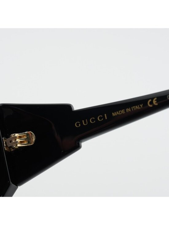 Gucci GG0875S 001 Sunglasses Black Square Frame, Grey Lenses